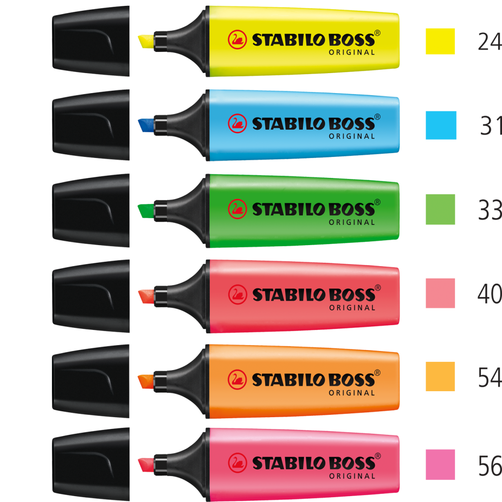 Wallet of 4 highlighters Stabilo BOSS - Quo Vadis Canada