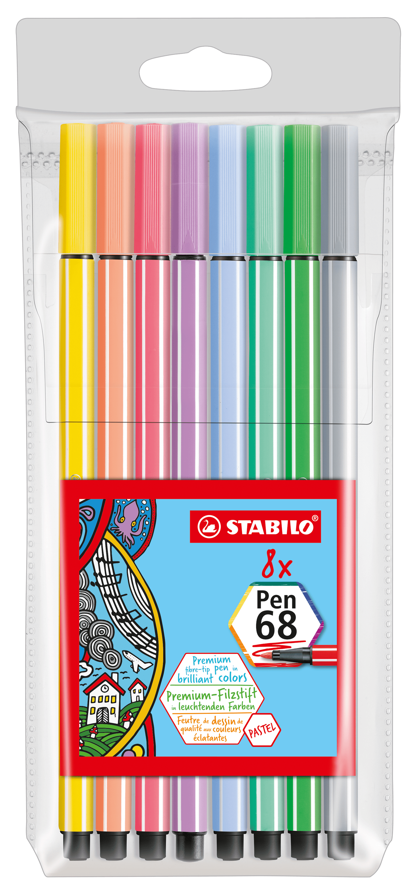 STABILO Pen 68 Pastel x8
