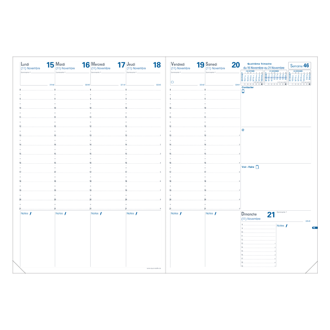 Quo Vadis 2024 Sapa x Weekly Planner - Refill Only
