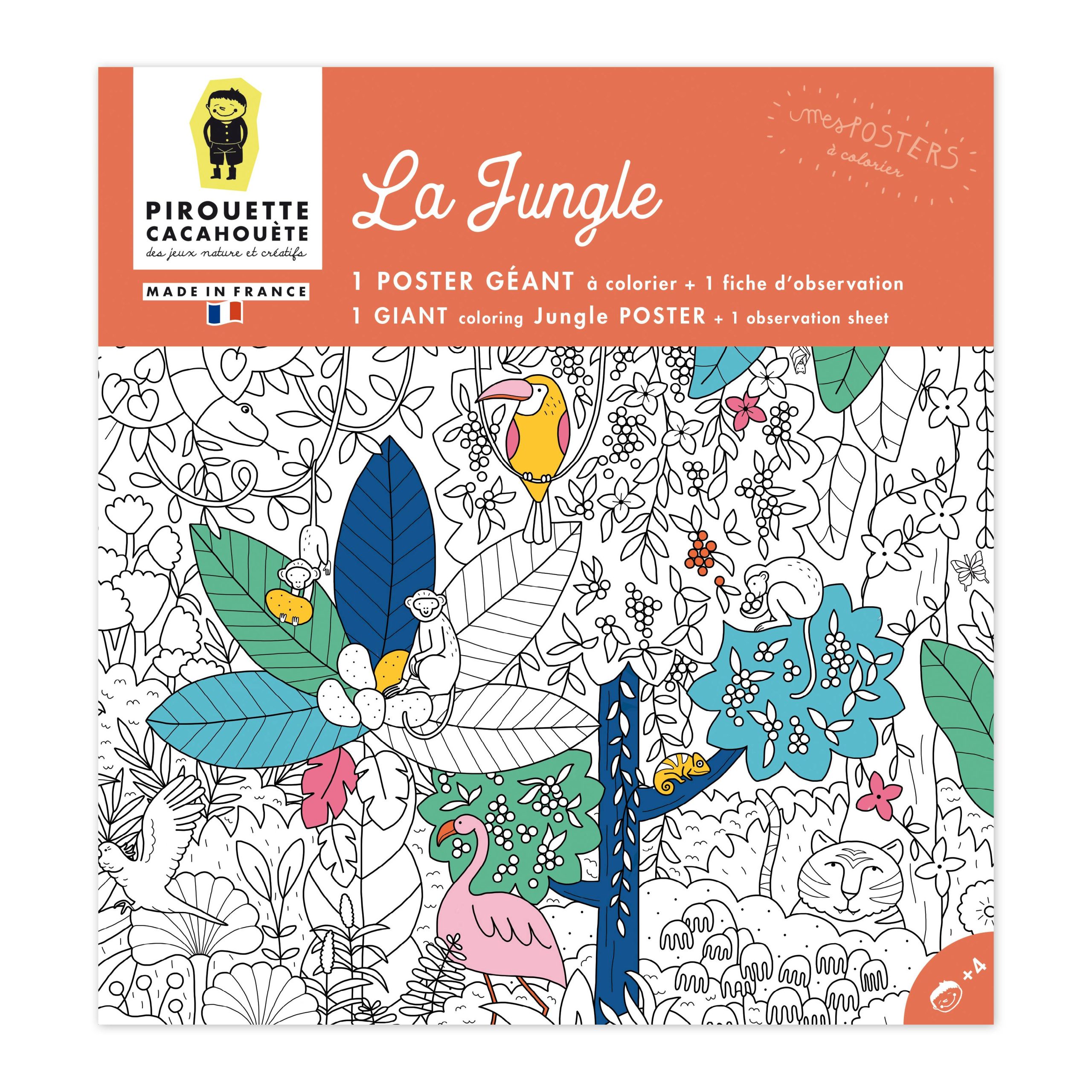 Poster à colorier Jungle - Quovadis