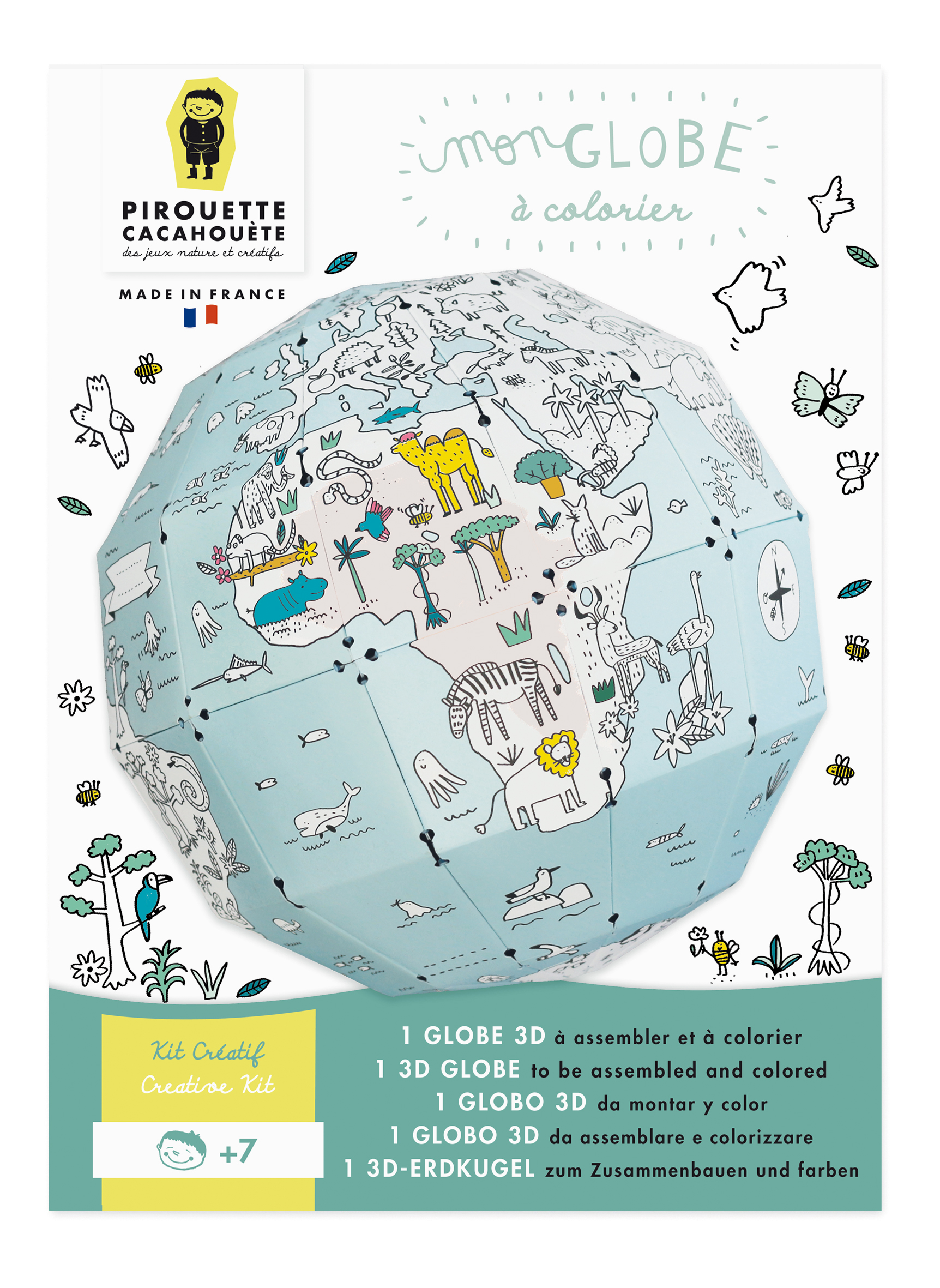 Kit créatif globe à colorier - Quovadis