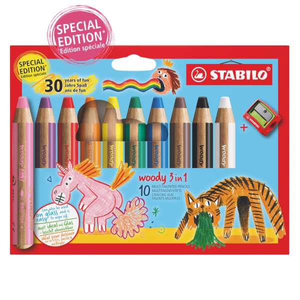 STABILO woody 3 in 1 x10 - Special Edition + sharpener